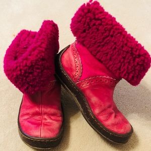 Pom d’Api girls winter all leather boots-size 10-12T